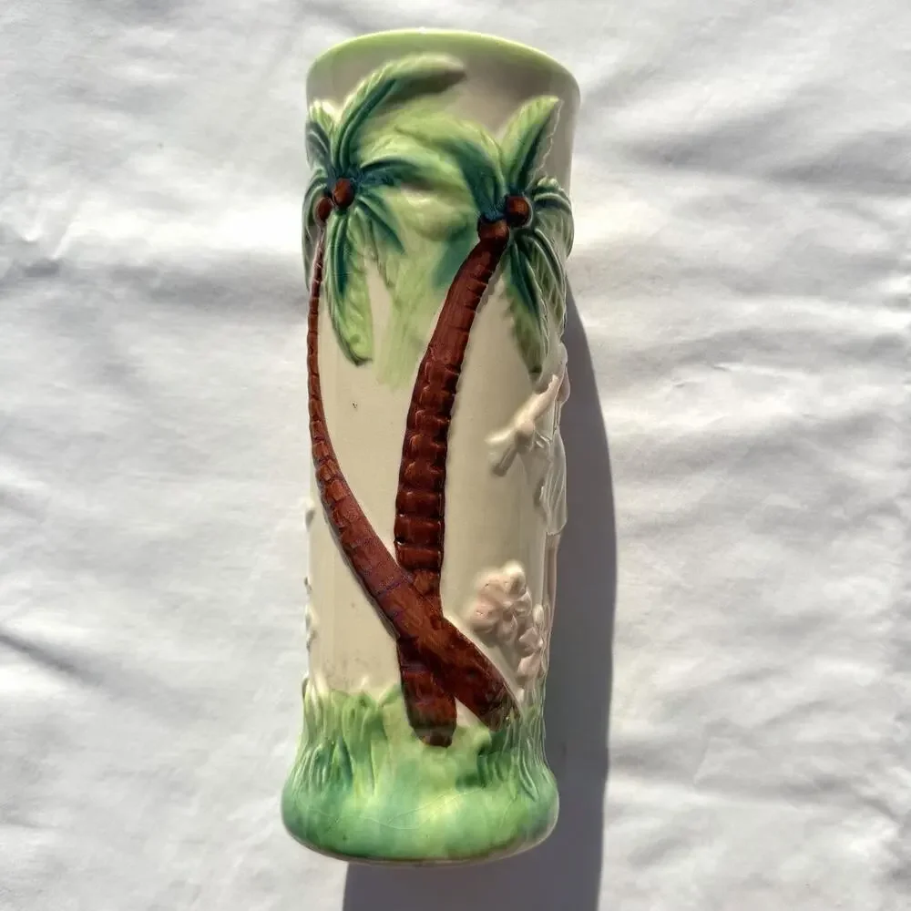 Vintage Harvey’s Lake Tahoe Tiki Hula Girl Mug Or Vase Otagiri Japan 8”